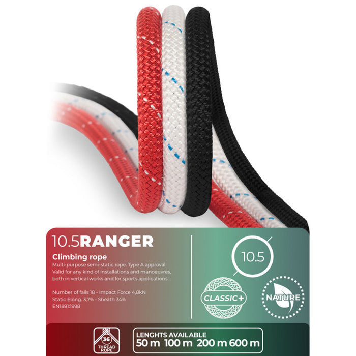 10.5mm Ranger Static Rope Full Spool