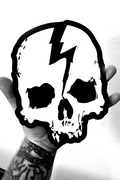 LARGE SKULL LOGO STICKER 5.75" X 7.5"