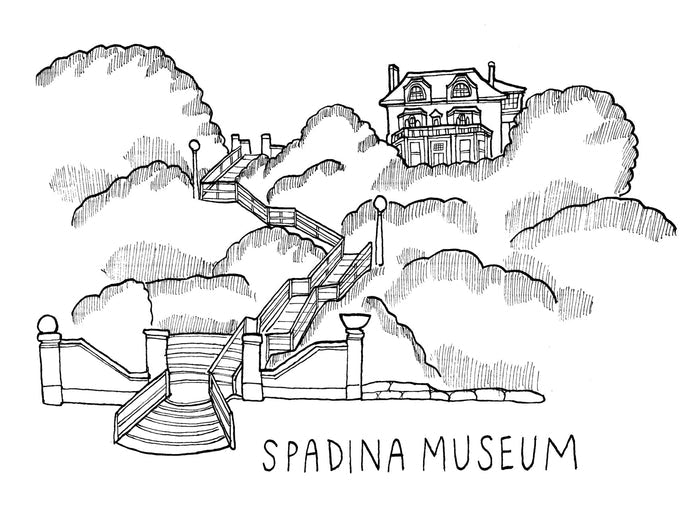 Image of Spadina Museum colouring book page