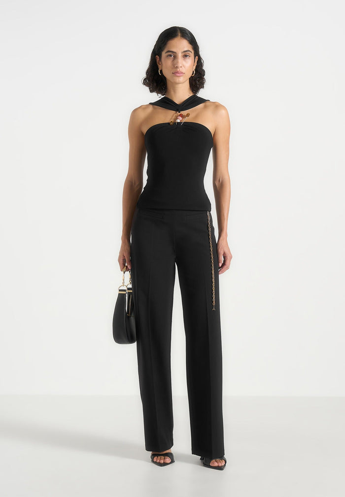 cecile-hardware-halter-top-black