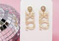 Acrylic Sorority Bling Earrings.