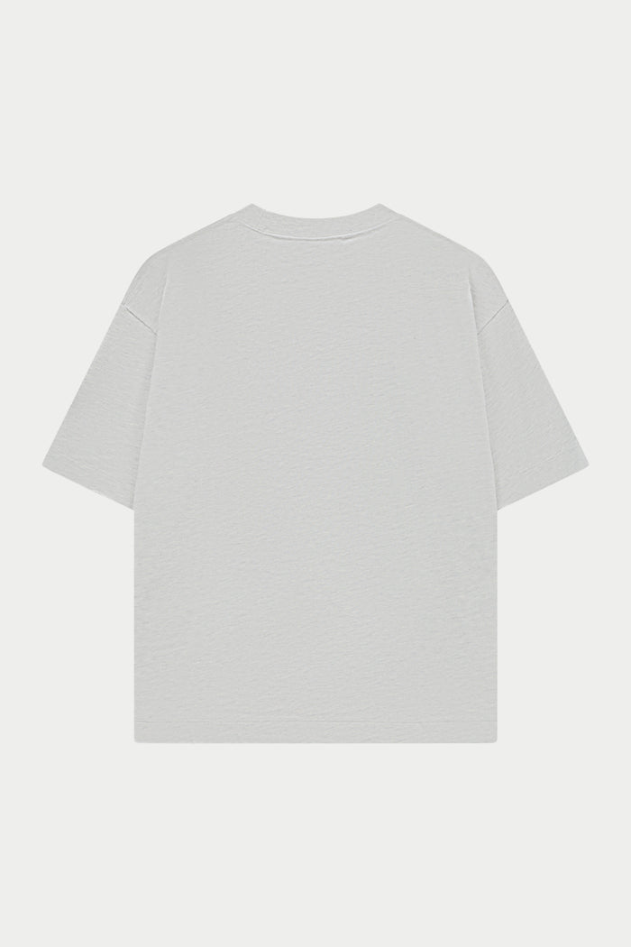 APPLIQUE MONOGRAM EMBLEM T-SHIRT - GREY MARL