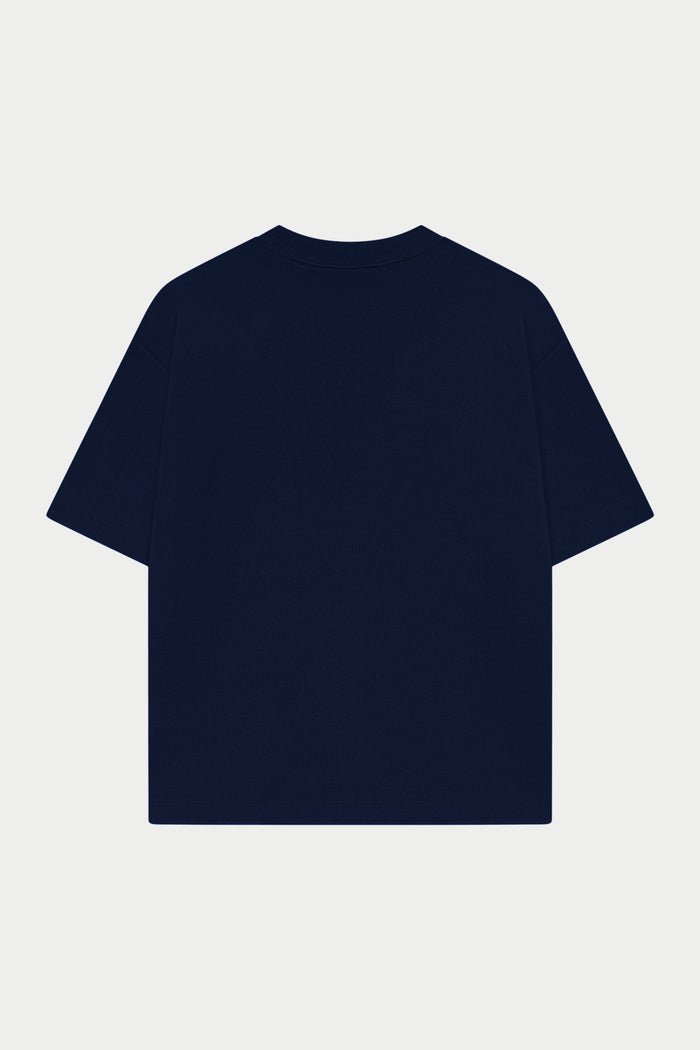 APPLIQUE MONOGRAM EMBLEM T-SHIRT - NAVY