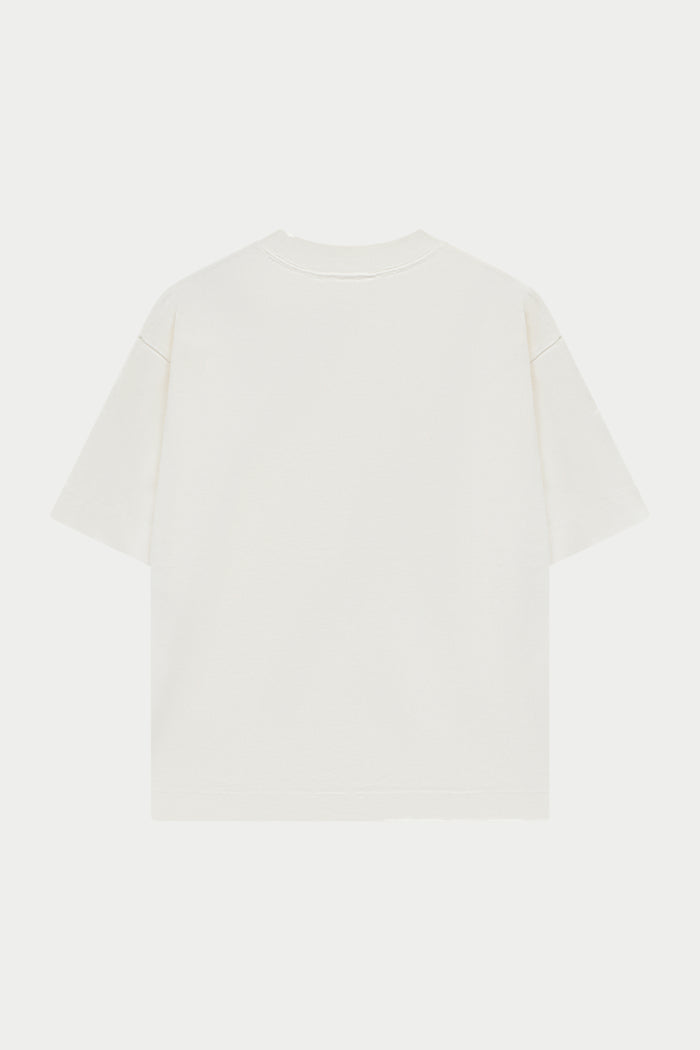 APPLIQUE MONOGRAM EMBLEM T-SHIRT - OFF WHITE