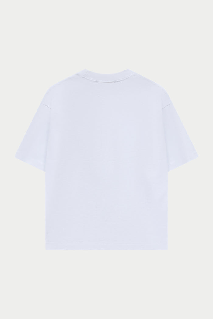 APPLIQUE MONOGRAM EMBLEM T-SHIRT - WHITE NAVY