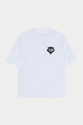 APPLIQUE MONOGRAM EMBLEM T-SHIRT - WHITE