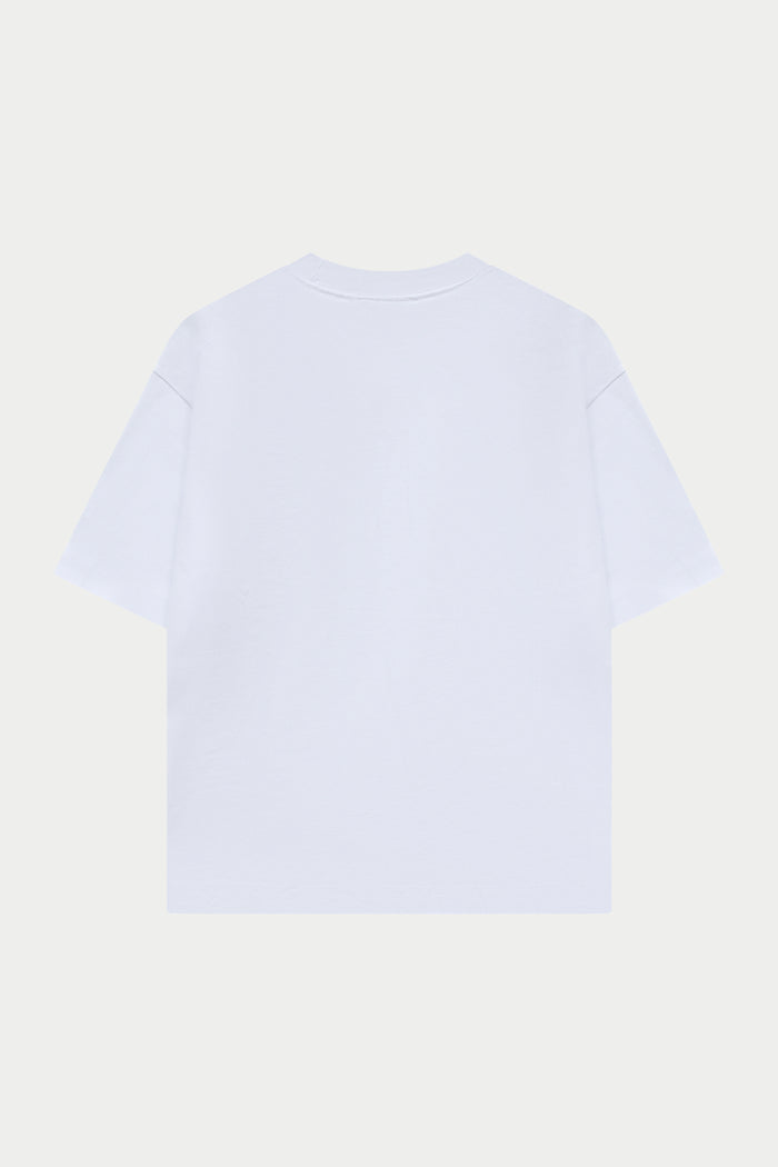 APPLIQUE MONOGRAM EMBLEM T-SHIRT - WHITE
