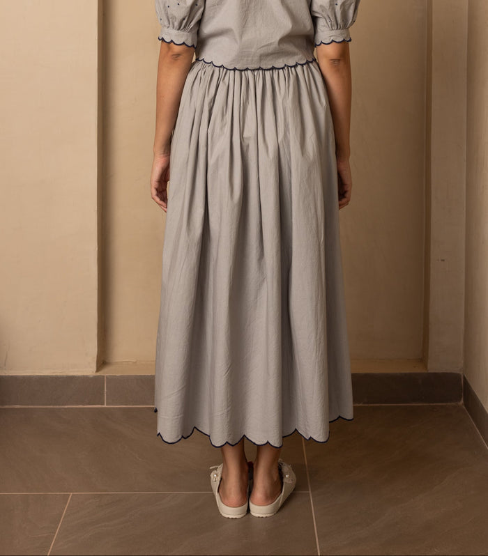 Ari Top and Skirt Set (Grey)