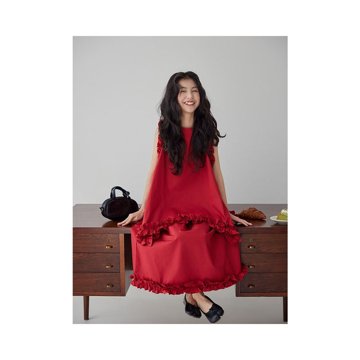 ASAYA7400 – Scarlet Ruffle Layer Set ❤️✨