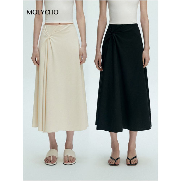 MOLYCHO Twisted Top and Skirt Set for Women Summer Fashionable and Stylish Two Piece Set image 1