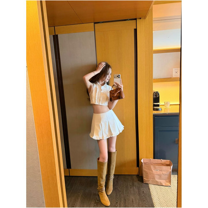 White midi skirt 100 cotton in stock / XS