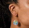 Asha Patina Disc Drop Earrings- Fair Trade Made- Final Sale