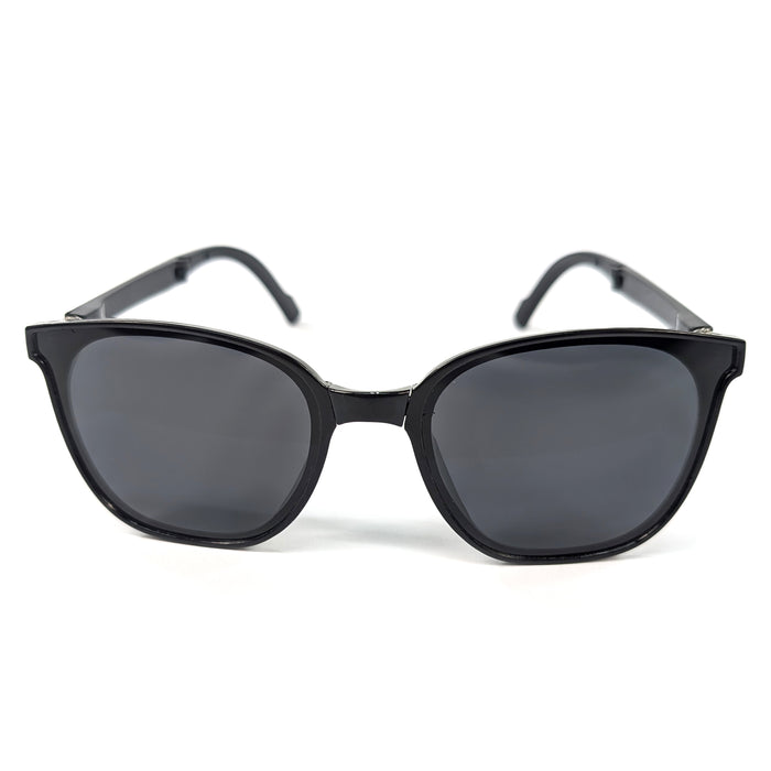 Astrae - Shiney Foldable Sunglasses (with Case & Cleaner) - Black