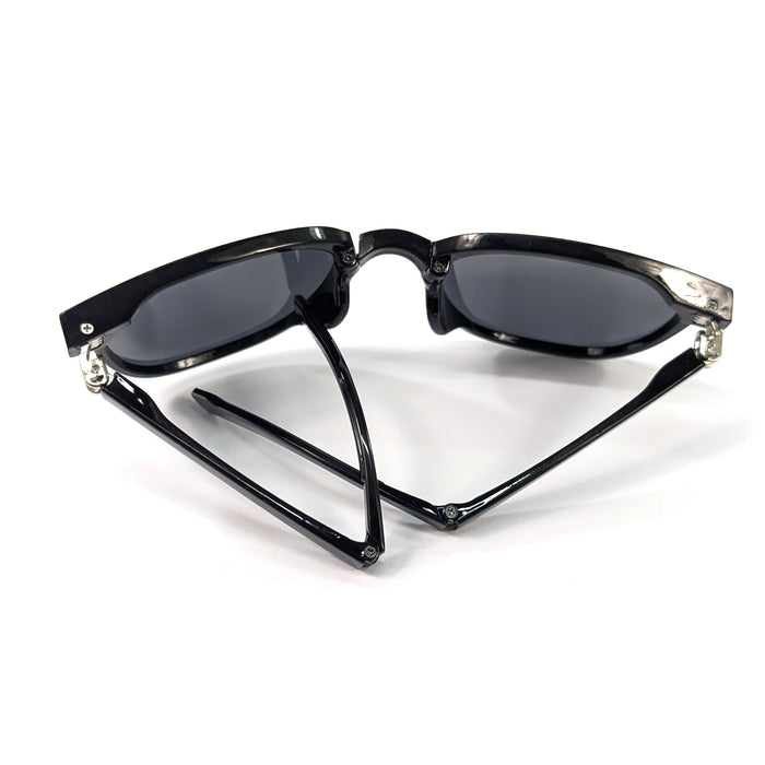 Astrae - Shiney Foldable Sunglasses (with Case & Cleaner) - Black