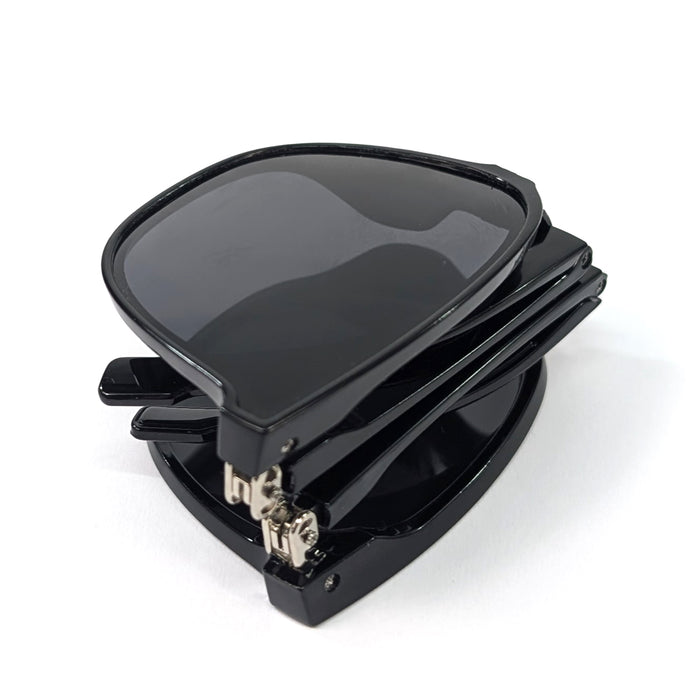 Astrae - Shiney Foldable Sunglasses (with Case & Cleaner) - Black