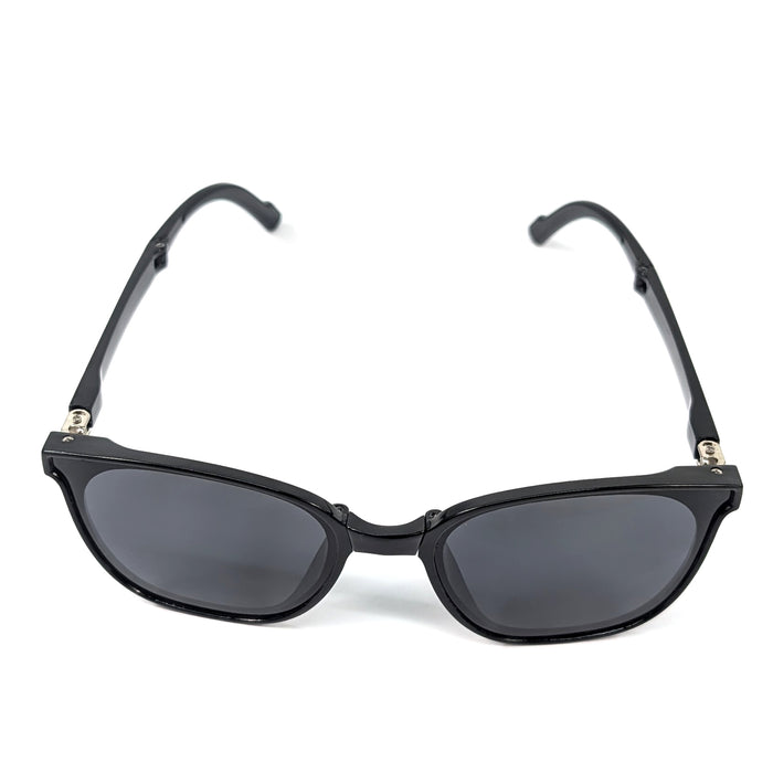 Astrae - Shiney Foldable Sunglasses (with Case & Cleaner) - Black