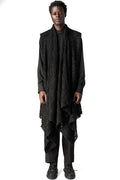 Asymmetric wool-blend bouclé gilet, Black