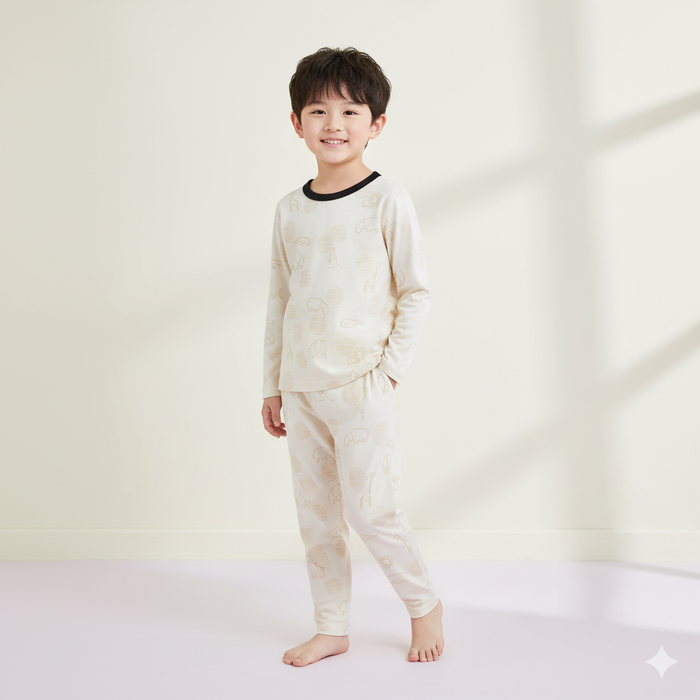 Baby Kids Pajamas New Jungle Animals Top n Pants Set - Little Kooma