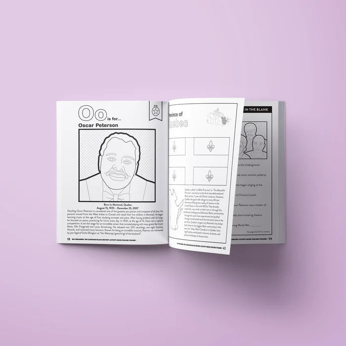 Image showing inside of Big Dreamers: Canadian Black History Activity Book for Kids Vol. 1