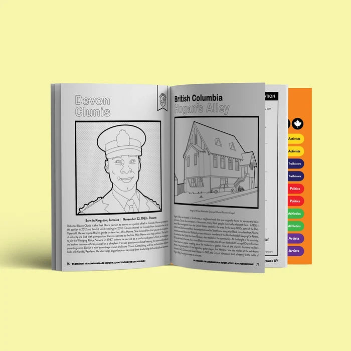 Image showing inside of Big Dreamers: Canadian Black History Activity Book for Kids Vol. 2
