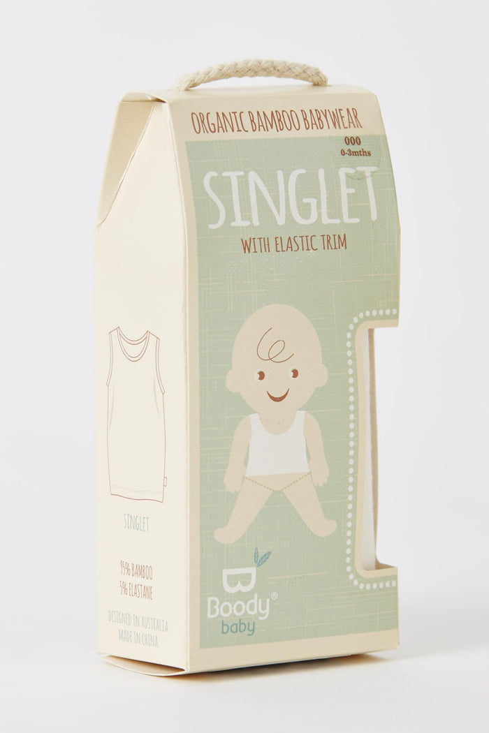 Baby Singlet - Boody Baby Organic Bamboo Babywear