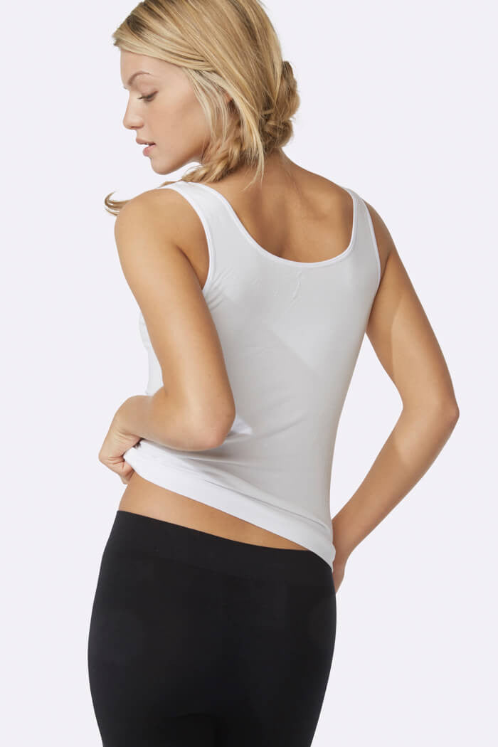 Women's Vegan Tank Top White | Boody Organic Bamboo Eco Wear | Women's Natural Vests
