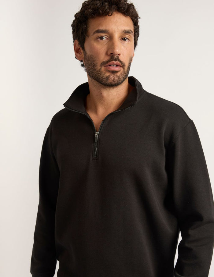 Boody Bamboo Tech Fleece Men's Quarter Zip Sweater
