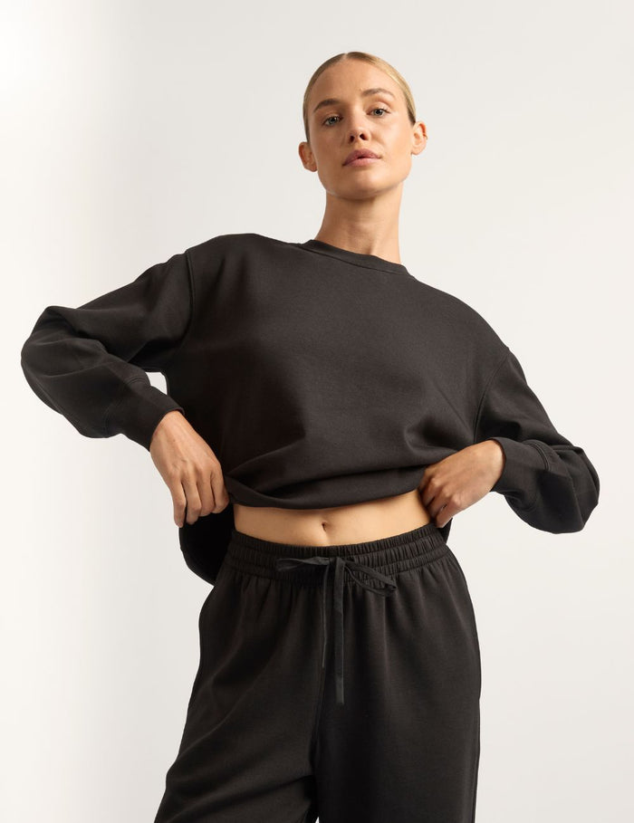 Boody Bamboo Tech Fleece Women's Crew Neck Sweater
