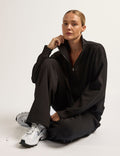 Boody Bamboo Tech Fleece Women's Quarter Zip Sweater