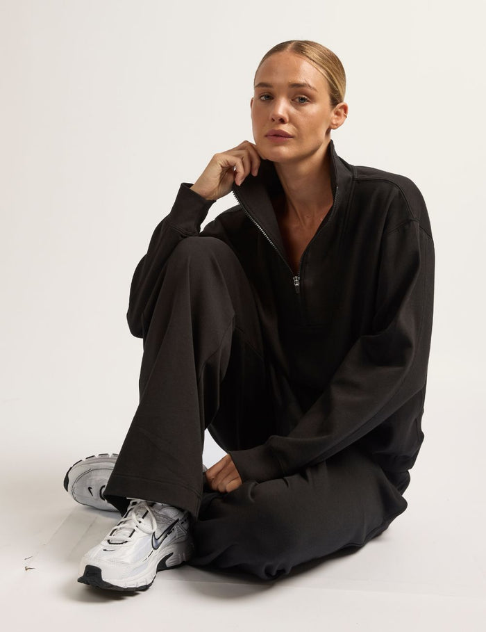 Boody Bamboo Tech Fleece Women's Quarter Zip Sweater