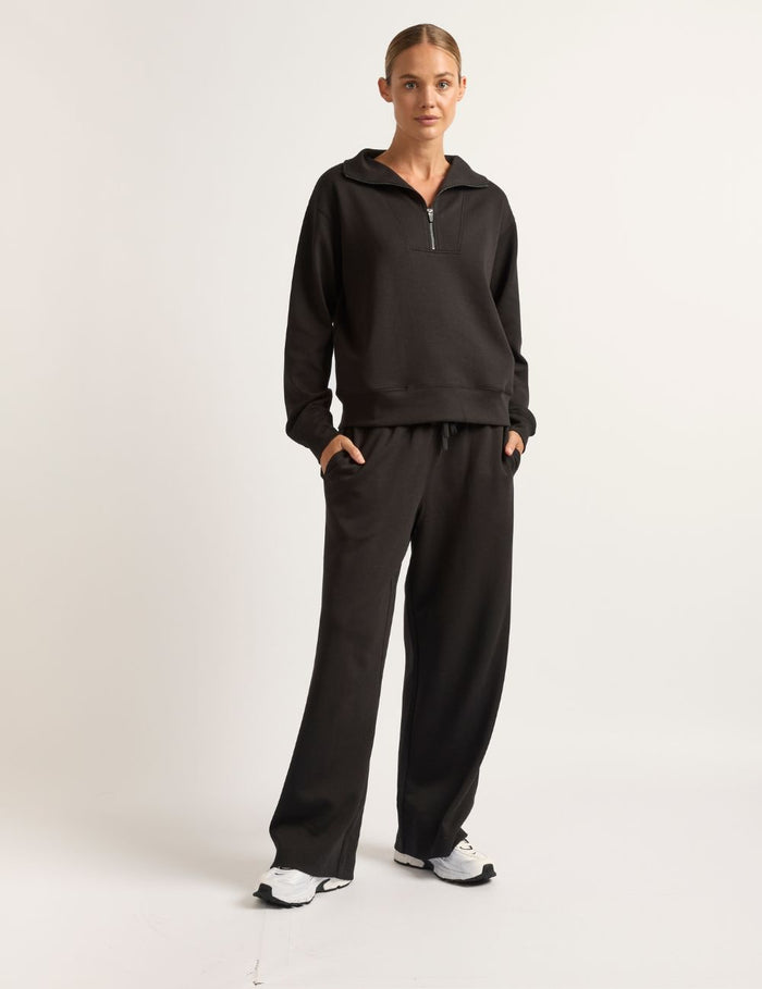 Boody Bamboo Tech Fleece Women's Quarter Zip Sweater