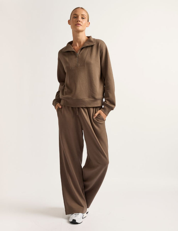 Boody Bamboo Tech Fleece Women's Quarter Zip Sweater