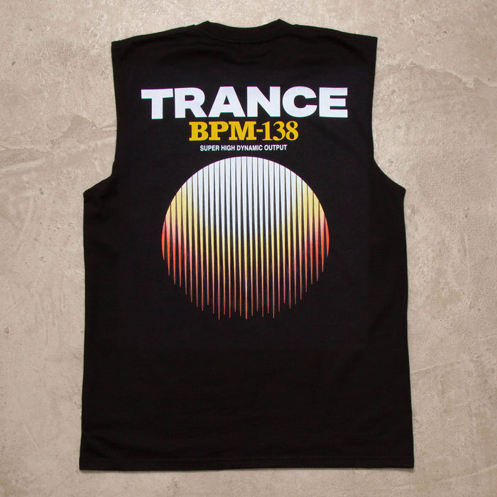 BPM Trance Back Print  - Tank Tshirt - Black