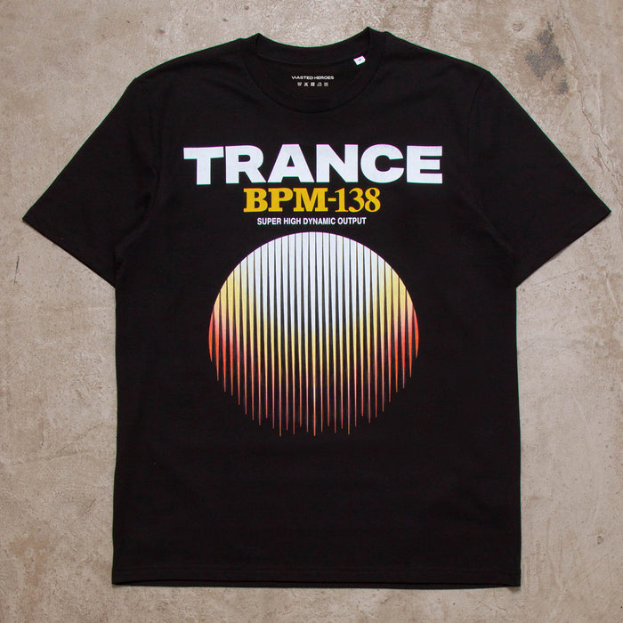 BPM Trance Front Print - Tshirt - Black