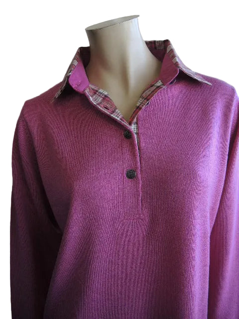 Bromley Wool Blend Trim Collared Jumper (JoRo Style)