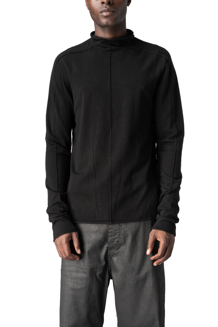 Cashmere blend mock neck knit pullover