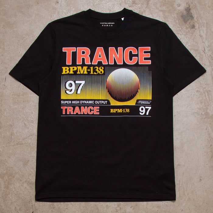 Cassette Trance 97 Front Print - Tshirt - Black