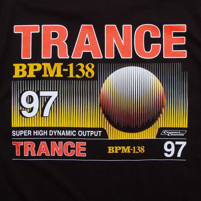 Cassette Trance 97 Front Print - Tshirt - Black