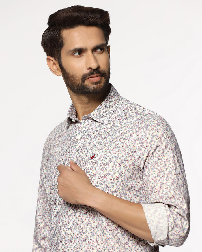 Casual Beige Printed Shirt - Ryder