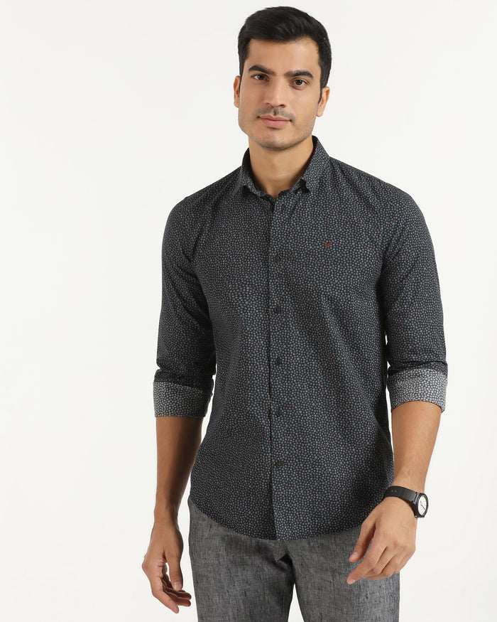Casual Black Printed Shirt - Ritsu