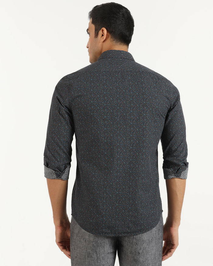 Casual Black Printed Shirt - Ritsu