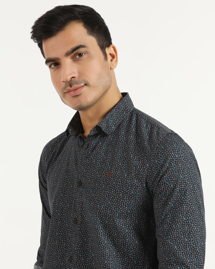 Casual Black Printed Shirt - Ritsu