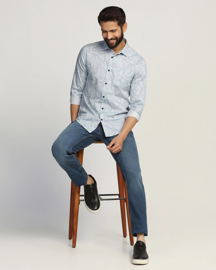 Casual Blue Printed Shirt - Heath