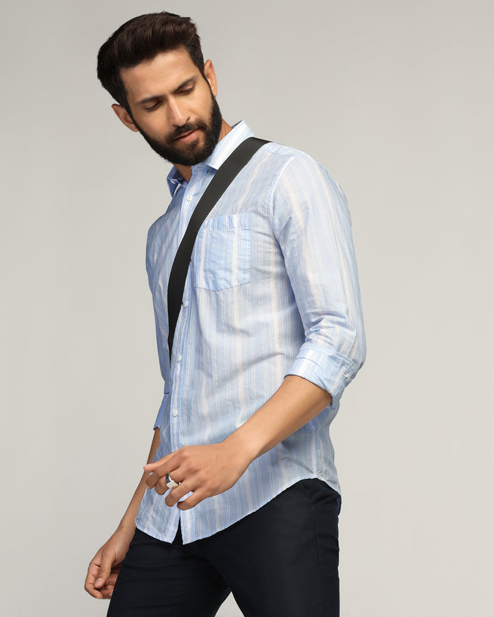 Casual Blue Stripe Shirt - Koben