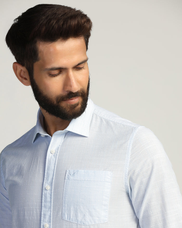 Casual Blue Stripe Shirt - Marven