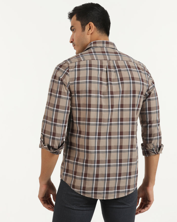 Casual Brown Check Shirt - Jace