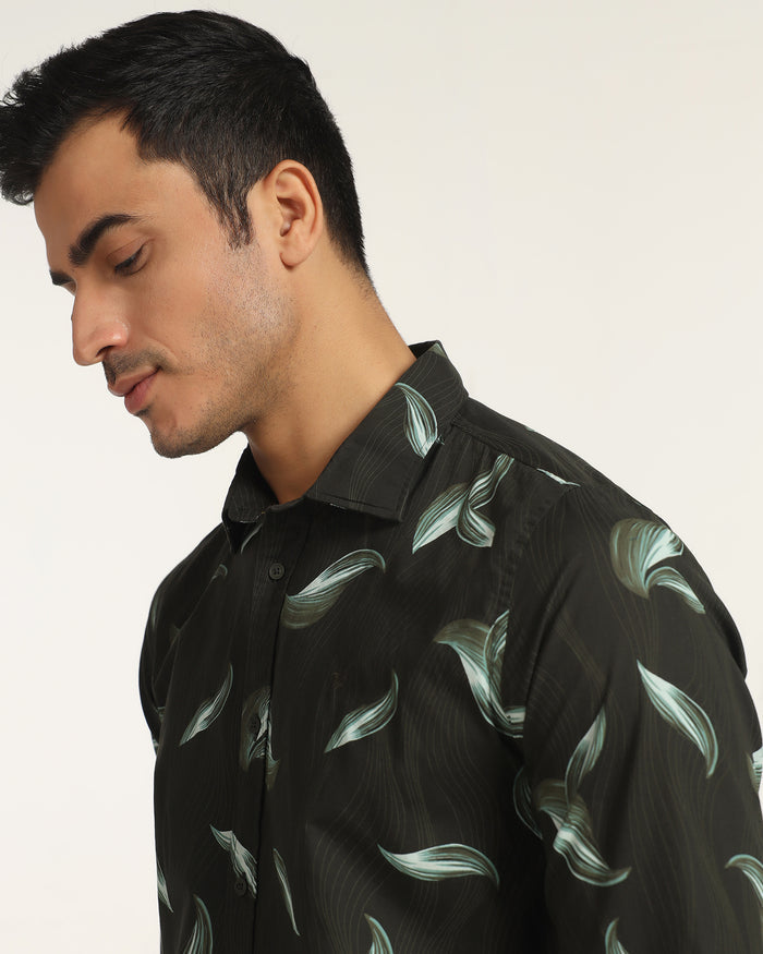 Casual Green Printed Shirt - Geri
