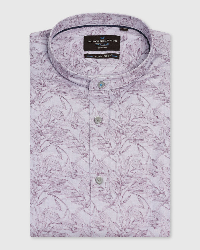 Casual Grey Printed Shirt - Tanli
