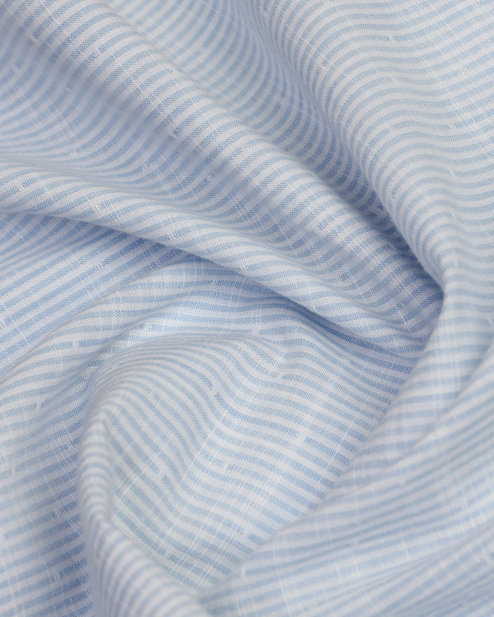 Casual Half Sleeve Blue Stripe Shirt - Marven