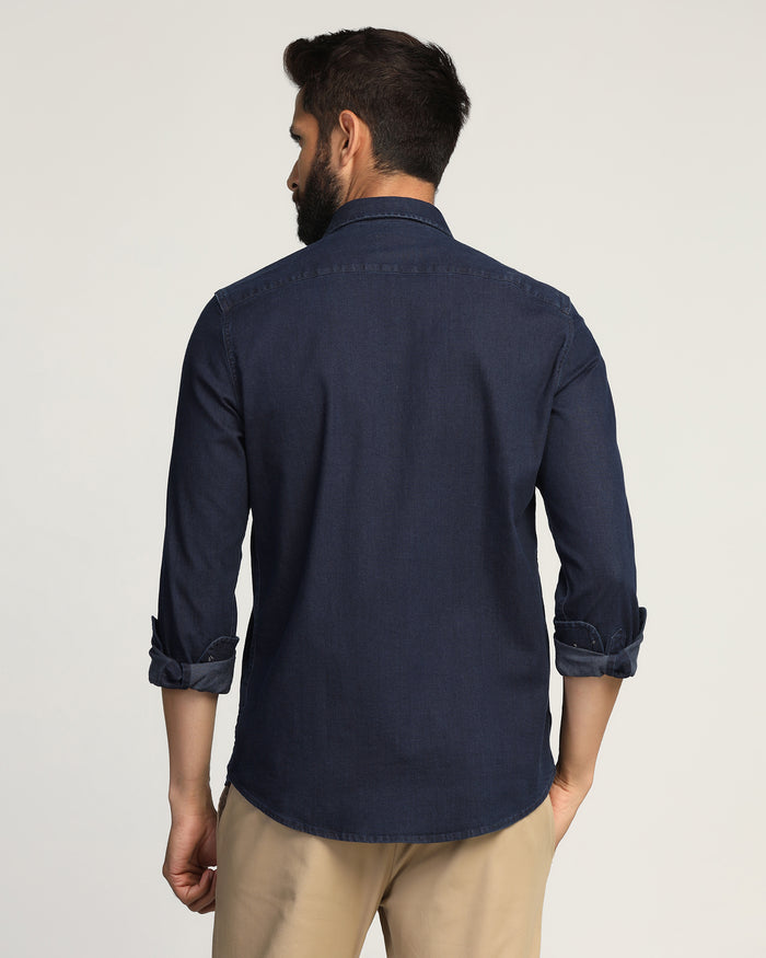 Casual Indigo Solid Shirt - Carson